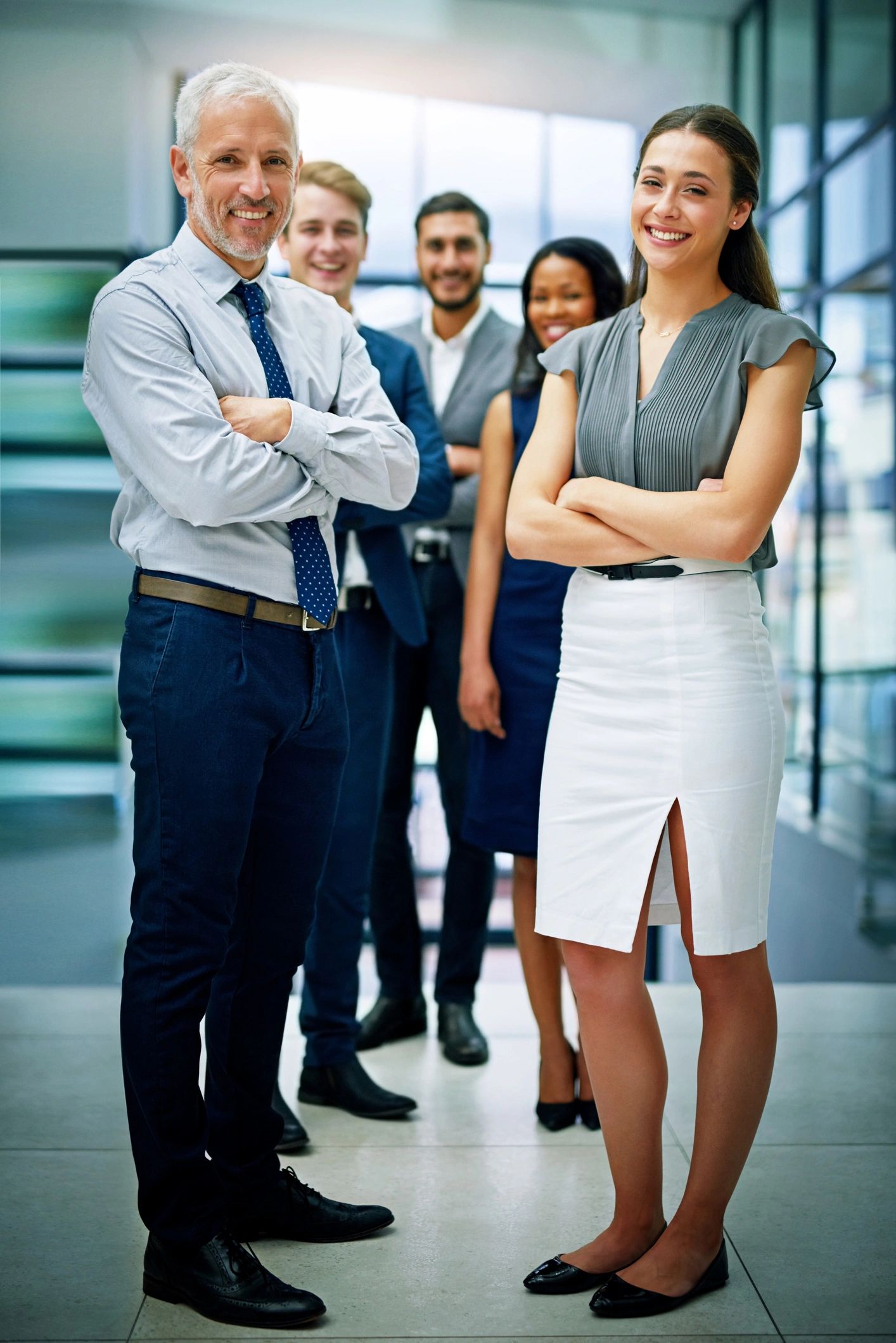 Professional legal support team portrait